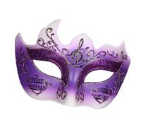 ZYKEJJDDAK Demi-masque pour femme style vénitien à paillettes avec note de musique pour déguisement de carnaval