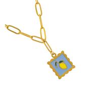 ZYKEJJDDAK Élégant collier en acier inoxydable inspiré de la fraise - Accessoire polyvalent pour une tenue décontractée et formelle, 455cm, Acier titane, Pas de gemme