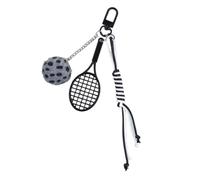 ZYKEJJDDAK Élégant porte-clés en alliage inspiré d'une raquette - Décoration tendance pour les personnes à la mode et les amateurs de sport, Q1703 2