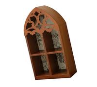 ZYKEJJDDAK Étagère murale élégante à plusieurs couches avec motif gravé précis pour la décoration de la maison, présentoir mural multicouche en bois