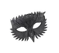 ZYKEJJDDAK Halloween pour femme bec d'oiseau hibou plumes demi-visage carnaval bal masqué
