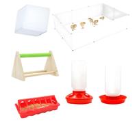 ZYKEJJDDAK Lot de 1 ensemble complet de couveuses de poulet avec lampe chauffante pour une croissance optimale de la volaille