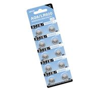 ZYKEJJDDAK Lot de 10 piles bouton AG6 SR920SW SR69 SR921 LR920SW 280-31 V371 D371 605 S921E GP371 CX921 SG6 LR921 Convient pour montre