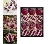 ZYKEJJDDAK Lot de 12 boules décoratives scintillantes pour sapin de Noël, décoration d'intérieur