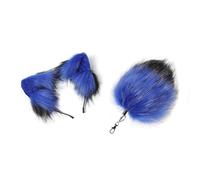 ZYKEJJDDAK Lot de 2 porte-clés avec oreilles d'animaux et pendentif queue d'animal, porte-monnaie, breloque de sac à main, animal
