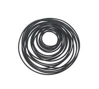 ZYKEJJDDAK Lot de 200 courroies d'entraînement rondes en caoutchouc pour enregistreurs - 25-80 mm - Noir