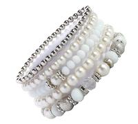ZYKEJJDDAK Lot de 5 élégantes perles de cristal - Accessoire élégant pour tenues décontractées et formelles - Bijoux de soirée, taille unique, Comme décrit