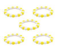 ZYKEJJDDAK Lot de 5 pompons colorés en forme de macarons adhésifs pour collier de chat pour animal domestique