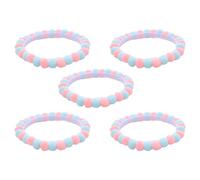 ZYKEJJDDAK Lot de 5 pompons colorés en forme de macarons adhésifs pour collier de chat pour animal domestique