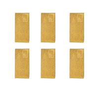 ZYKEJJDDAK Lot de 6 sacs à vin pour bouteille de vin - Texture papier pour un transport sûr des bouteilles de vin, doré, Double branch