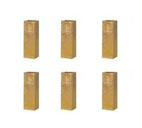 ZYKEJJDDAK Lot de 6 sacs à vin pour bouteille de vin - Texture papier pour un transport sûr des bouteilles de vin, doré, Single branch