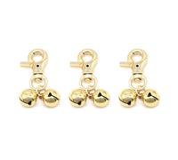 ZYKEJJDDAK LoudPet Lot de 3 clochettes pour chien avec pendentif pour chien, 12mm, Métal