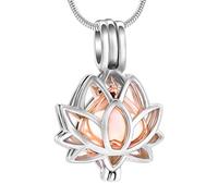 ZYKEJJDDAK Médaillon à cendres en forme de fleur - Pendentifs en cristal brillant - Boîte de crémation élégante, Size About.36x25mm/1.42x0.98inch, Matériau :