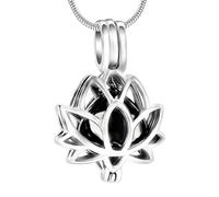 ZYKEJJDDAK Médaillon à cendres en forme de fleur - Pendentifs en cristal brillant - Boîte de crémation élégante, Size About.36x25mm/1.42x0.98inch, Matériau :