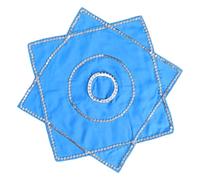 ZYKEJJDDAK Mouchoir de danse traditionnelle chinoise en polyester octogonal pour femme, bleu, taille unique
