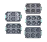 ZYKEJJDDAK Moules à pâtisserie polyvalents en silicone pour les besoins de cuisson, résistance à la chaleur, nettoyage facile, petit tube cannelé de qualité alimentaire, moule à gâteau, moule à