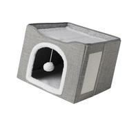 ZYKEJJDDAK Niche pour chats double couche avec coussinet pliable pour économiser de l'espace pour habitats d'intérieur