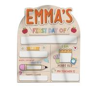 ZYKEJJDDAK Panneau gravé pour la rentrée scolaire avec composant en bois de couleur vive pour une photo digne des souvenirs du premier jour de la rentrée scolaire