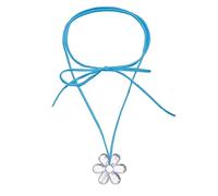 ZYKEJJDDAK Pendentif en forme de cœur en acrylique avec lettre de couleur tendance, chaîne tempérament, simple, froid, réglable, longue corde, 4.2cm, Acrylique, Pas de gemme