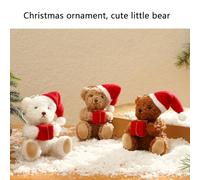 ZYKEJJDDAK Pendentif ours en peluche à suspendre - Jolie décoration d'arbre de Noël pour intérieur ou extérieur