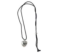 ZYKEJJDDAK Pendentif tendance Amour Collier Tempérament Simple Froid Réglable Corde Noire, 5.85x2.73in, Métal, Pas de gemme