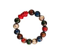 ZYKEJJDDAK Perle en verre avec pendentif animal pour porter chance - Cordon réglable - Élégant - Pour les réunions d'affaires - Bijoux pour amis et famille, 14mm, Comme décrit