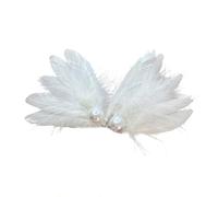 ZYKEJJDDAK Pince à cheveux à plumes en forme d'aile brodée pour femme et fille