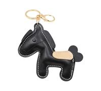 ZYKEJJDDAK Porte-clés décoratif polyvalent pour clés, sacs et voitures, y compris figurine de cheval 3D amusante pour améliorer le charme quotidien et le pendentif amusant, Noir , taille unique