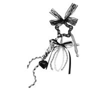 ZYKEJJDDAK Porte-clés délicat en acrylique pour sacs à dos avec corde tissée et design creux pour filles, b