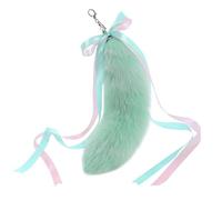 ZYKEJJDDAK Porte-clés en forme de queue d'animal avec ruban, pendentif en forme de queue d'animal pour sac à main