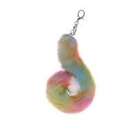 ZYKEJJDDAK Porte-clés en forme de queue de chat de 50 cm en peluche pour sac à main
