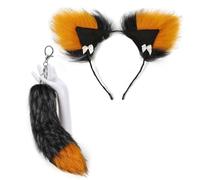 ZYKEJJDDAK Porte-clés en forme de queue de peluche et anneau à cheveux, pendentif queue d'animal porte-clés pour sac à main, 8, 5060cm 40cm