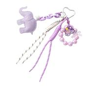 ZYKEJJDDAK Porte-clés en polyuréthane pour femme - Accessoires de sac à main - Décoration de sac à main - Ajoute un style unique aux tenues quotidiennes - Breloque de sac à main tendance, violet