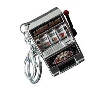 ZYKEJJDDAK Porte-clés miniature coloré en forme de machine à fruits léger pour toutes les occasions, Argenté., taille unique