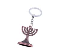 ZYKEJJDDAK Porte-clés pour sac ou voiture en forme de menorah - Porte-clés fantaisie en forme de juif vintage