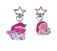 ZYKEJJDDAK Porte-clés tendance avec chaîne élégante et thème de Noël pour femmes et filles - Téléphone polyvalent, 3.9x3.12in, Acrylique, Pas de gemme