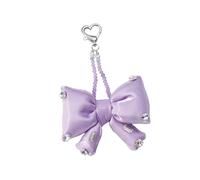 ZYKEJJDDAK Porte-clés tendance en forme de nœuds pour sacs à main, sacs à dos, support en métal, porte-clés de voyage élégant, violet