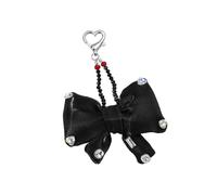 ZYKEJJDDAK Porte-clés tendance en forme de nœuds pour sacs à main, sacs à dos, support en métal, porte-clés de voyage élégant, Noir