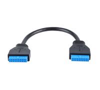 ZYKEJJDDAK Répartiteur USB de carte mère 19 broches USB 3.0 1 vers 2 avec câble à puce pour carte d'extension de carte mère