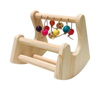 ZYKEJJDDAK Station de jouets à bascule multi-usage pour oiseaux - Plateforme sociale pour perruches et pinsons - Support balançoire d'extérieur - Jouet simple