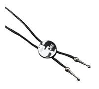 ZYKEJJDDAK Unique Western Rodeos Bolotie Cravate avec pendentif badge en métal réglable en cuir pour la mode, 100cm, Métal