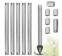 ZyKnaurral Approvisionnement en Eau D’Urgence : Kit Pointe à Frapper Filtrante pour Jardin, Tamis Filtrant, 1-1/4" NPT, Forage Manuel pour L’autosuffisance en Période De Sécheresse 6M-NoWaterPump
