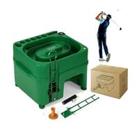 ZyKnaurral Machine à Tees Automatique, Distributeur De Balles De Golf, Machine à Tees à Induction avec Batterie De 5 000 Mah Et Support pour Téléphone, Pouvant Contenir Jusqu'à 35 Balles De Golf