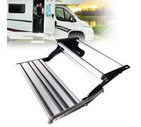 ZyKnaurral Marchepied pour Camping Car,Escabeau Pliable électriques/Manuel en Alliage D'Aluminium,Capacité de Charge de 150 KG,pour Caravane,Remorque,Camion SingleLayer-ElectricWithLight