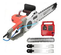 ZyKnaurral Scie à Béton Électrique & Tronçonneuse Électrique, Profondeur de Coupe 350mm/480 mm, Coupe sans Poussière à Eau pour Béton, Pierre, Brique, Branches de Bois, Découpe Murale Depth35cm