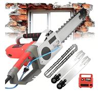 ZyKnaurral Tronçonneuse Murale électrique, Tronçonneuse à Béton, Tronçonneuse Murale à Chaîne Diamantée 35cm/48cm, pour Murs en Béton Armé, Briques Rouges et Ciment Depth48cm