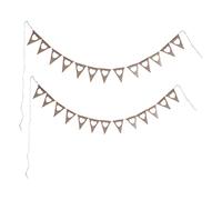 ZykoXental Triangle Banner Country Style Jute Coeurs Burlap Burlap Pull Flag Wedding Birthday Party décor