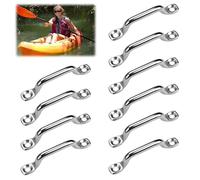 Zykra 10 Pièces Pontet INOX, Boucles de Pont en Acier Inoxydable, Accastillage Bateau, Plaque à Oeillet de 5 mm pour Bateau, Kayak, Pont, Voile d'Ombrage de Voiture et Gréement de Canoë