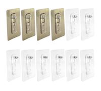 Zykra 12 Pièces Sans Clou Ni Vis Extra Fort, Fixation Murale Sans Percer Imperméable, Sans Clou et Trace Accroche Cadre Sans Percer pour Salle Bain, Cuisine, Débarras, Mur Carrelé, Salle de Douche