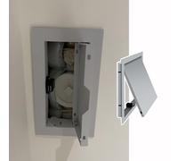 ZykuosDC Petit panneau de plomberie, trappe d'inspection rectangulaire/carrée, kit magnétique pour mur/plafond, porte de service personnalisable (gris, 25 x 35 cm)